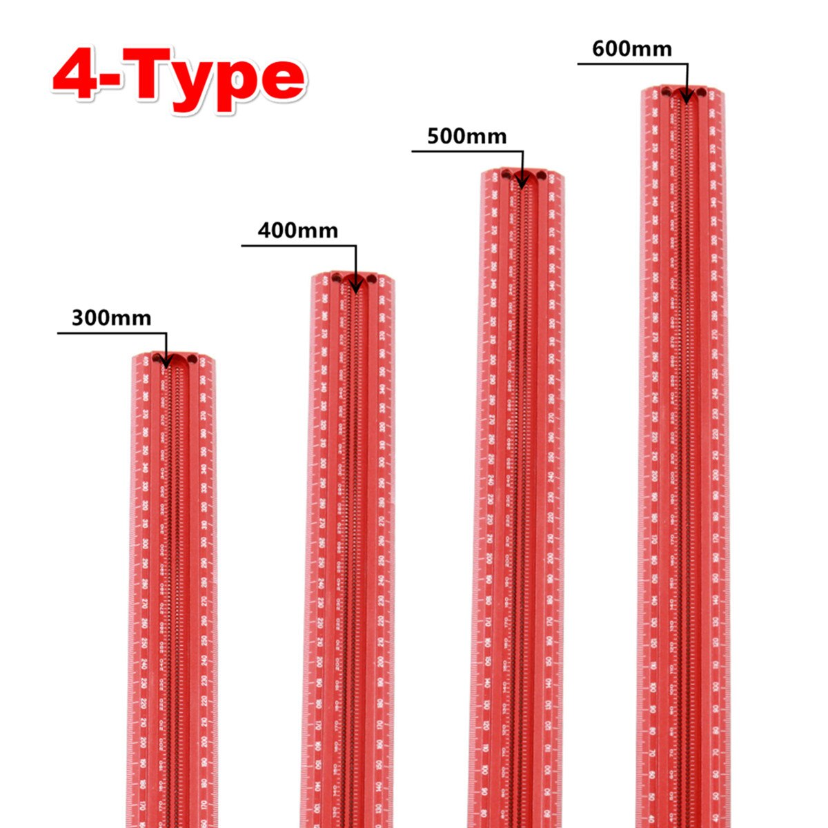 Aluminium Alloy T Hole Positioning Metric Measuring Ruler 300-600mm Precision Marking T-Rule Scriber Ruler Woodworking Tool
