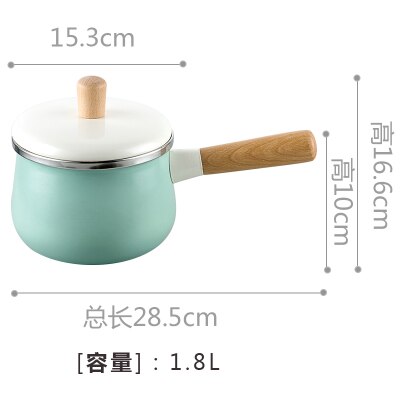 Nördlichen Europ emaille holz griff milch topf suppe topf verdickt nudel allgemeine hause induktion Japanischen Herde eintopf manuelle Pfanne: 2