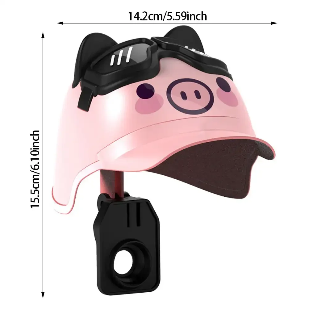 Dessin animé petit casque cavalier moto support pour téléphone portable et vélo électrique Navigation support pour téléphone pare-soleil étanche