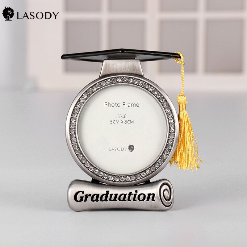 Lady Graduation Cap Picture Frame From Her Alloy Single-frame Metal Photo Frame Home Decor LASODY