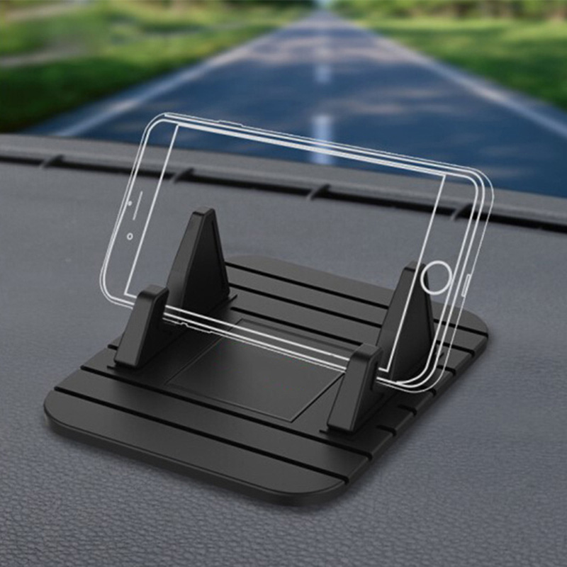 Universele Auto Telefoon Houder 360 Graden Rotatie Mobiele Mobiele Telefoon Desktop Stand Antislip Zachte Siliconen Houder Voor Telefoon In Auto