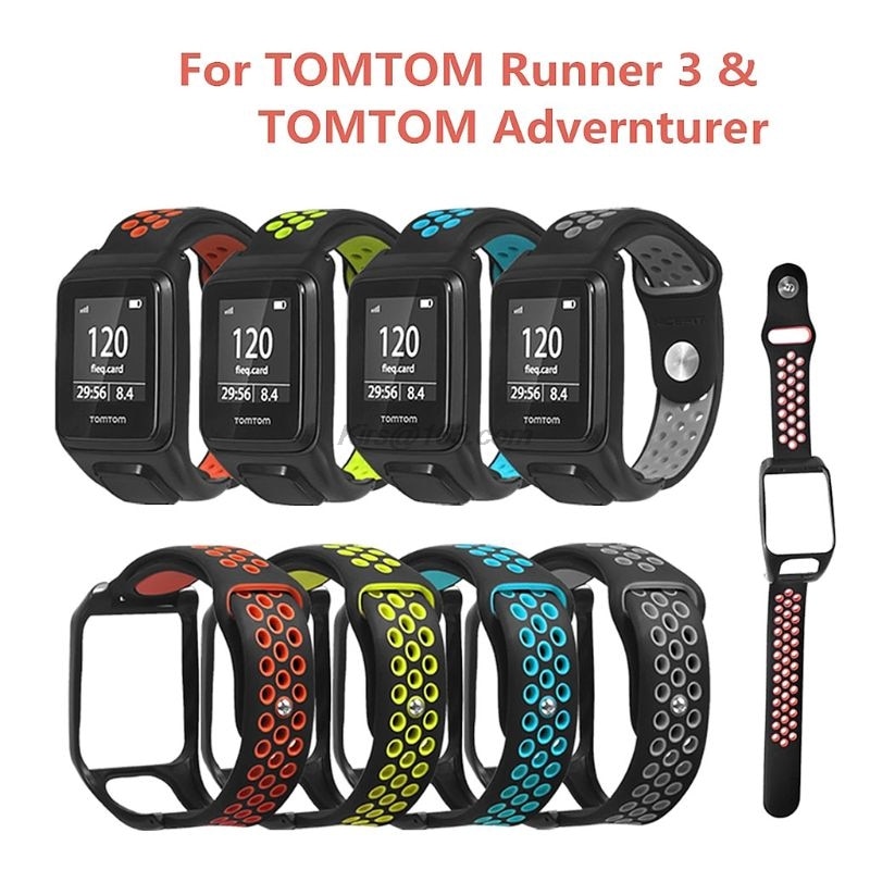 Repuesto de pulsera transpirable, correa de silicona para reloj Tomtom Runner 3, aventurero, golfista, 2, Runner 2, Cardio y Spark 3