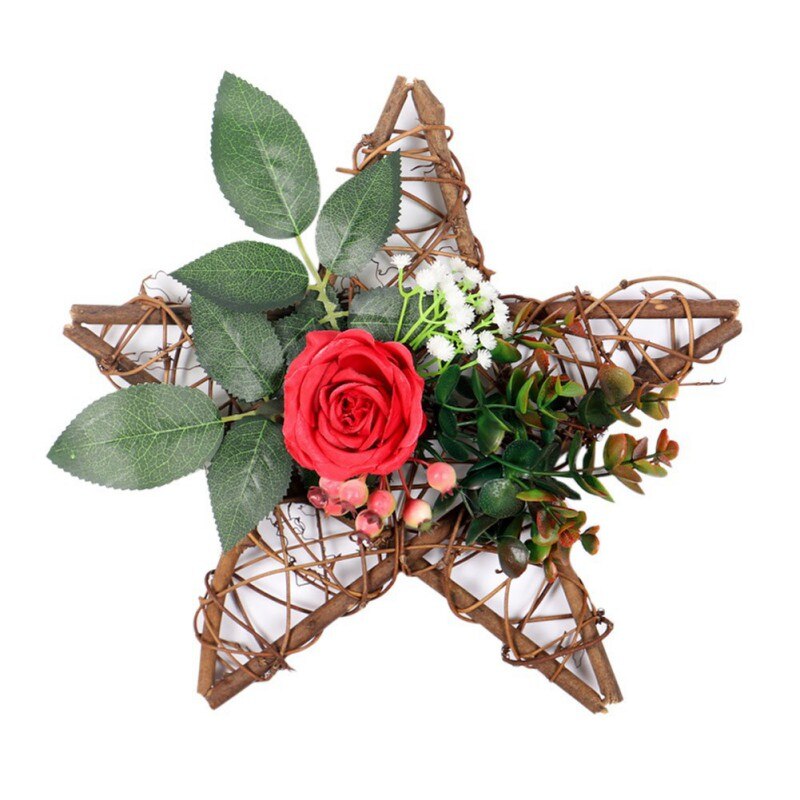 Artificial Five-pointed Star Flower Indoor Outdoor Garland Simulation Rose Easter Bouquet Mother's Day Home Decoration: Tyep D