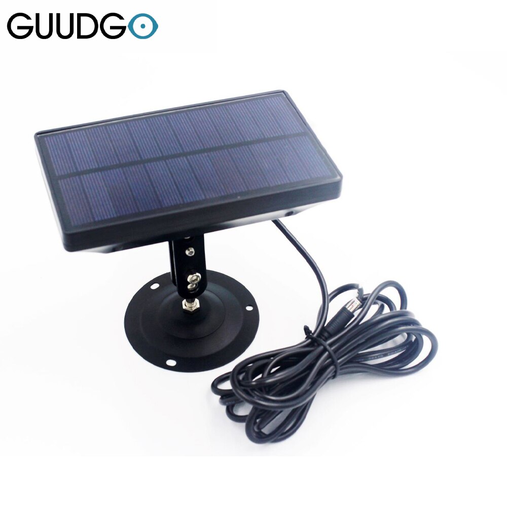GUUDGO 9V Outdoor Solar Panel with Battery for IP Camera Solar Power Supply Charger for Video Home Security Camera Surveillance