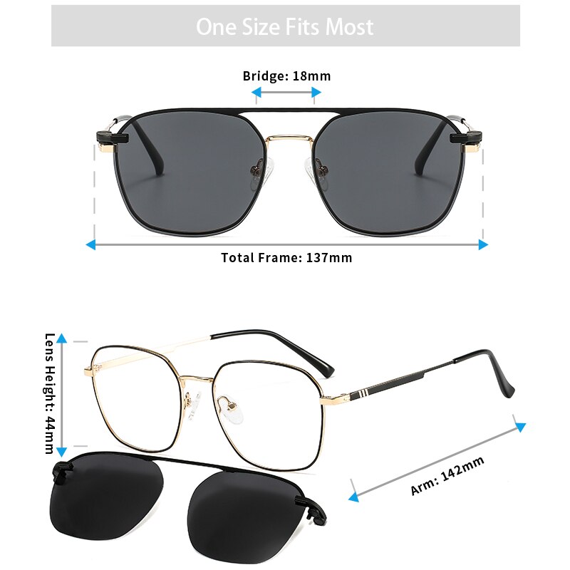 CEOFY-Montura de gafas magnéticas para hombre y mujer, anteojos para miopía con prescripción clara, montura polarizada