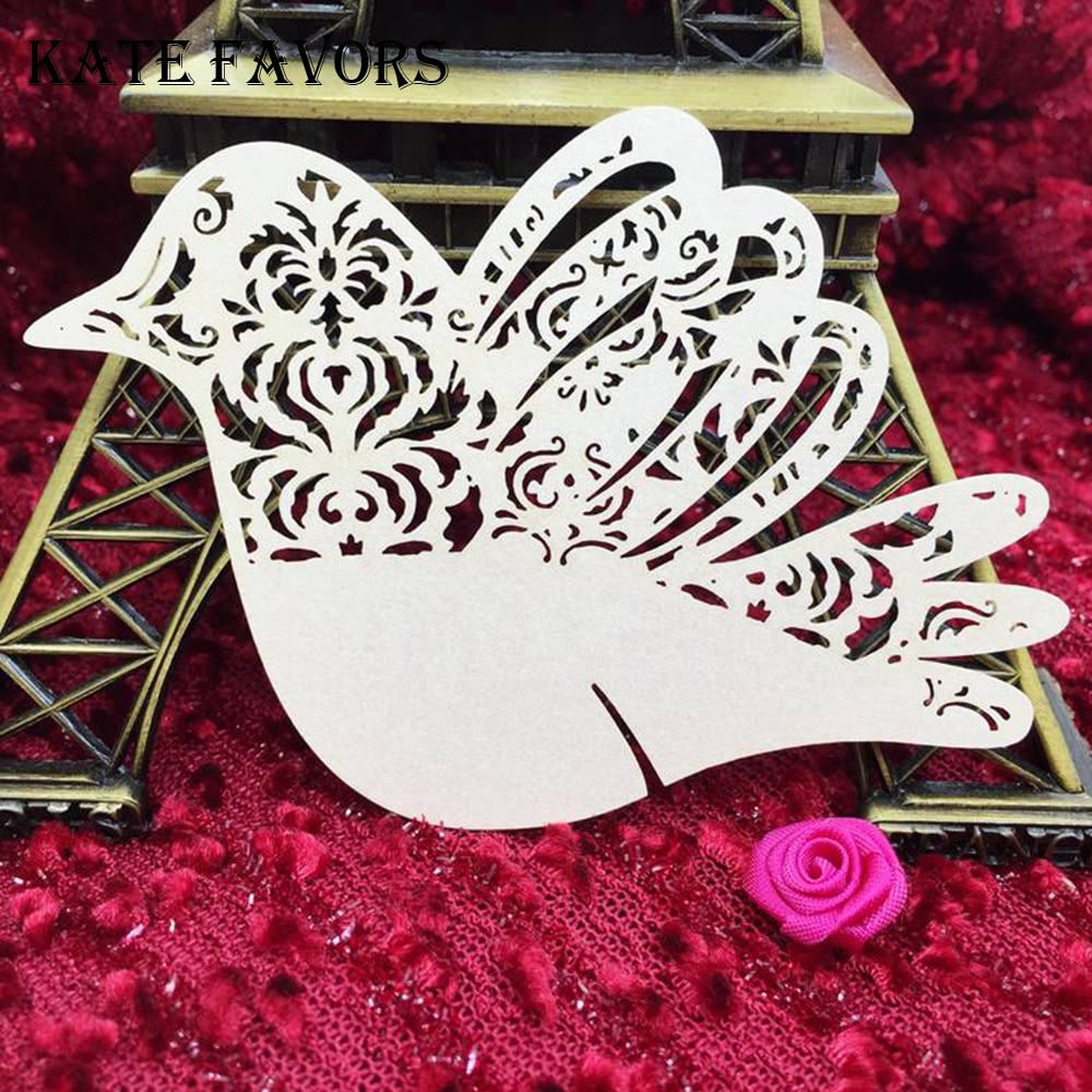 Liebe vogel Wein Glas Marker platz karten Hochzeit geburtstag braut dusche Baby Party Dekorationen tisch Name anzahl karte