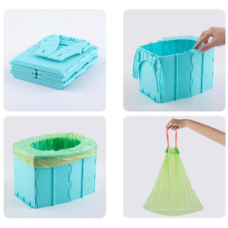 1pc vauvan matka-wc kannettava kokoontaitettava closetool auto wc kannettava wc käytännöllinen wc vauvoille lapsille monivärinen