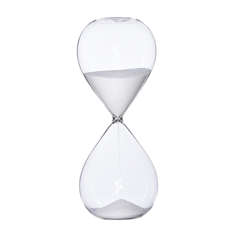 Sabliers en verre 60 minutes pour une meilleure concentration dans l'apprentissage relaxation: WHITE