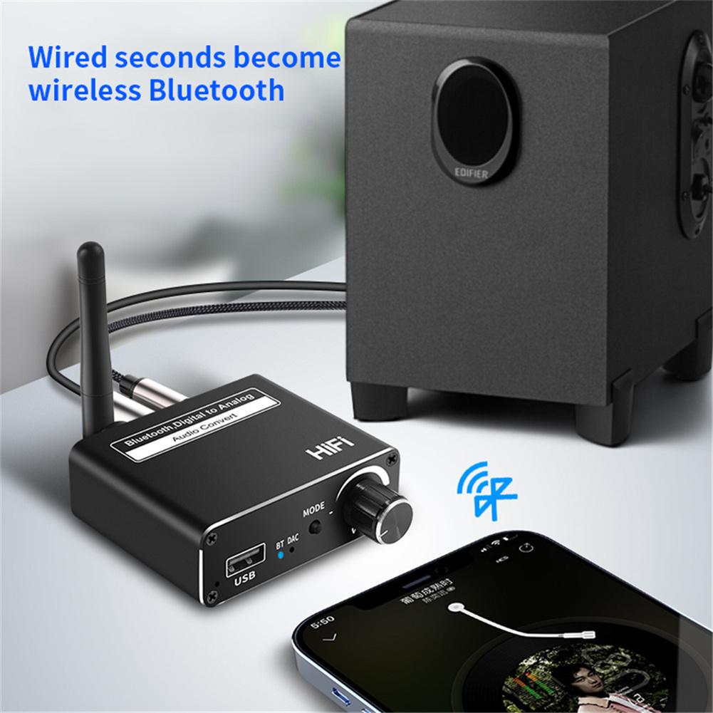 192KHz Digital to Analog Bluetooth Audio Converter USB 3.5 Jack RCA DAC Spdif Amplifier Decoder Optical Coaxial For Headphone