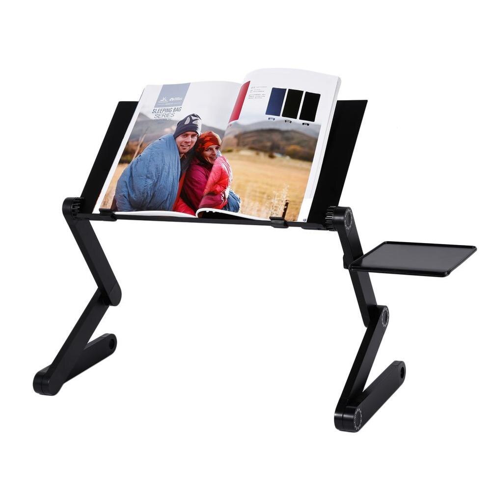 Regolabile In Lega di Alluminio Del Computer Portatile Scrivania Ergonomica Pieghevole Supporto Laptop Table Desk per La Ventilazione Del Basamento Con Il Mouse Pad