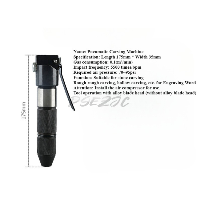 Pneumatic Carving Machine Stone Processing Carving Pen Alloy Knife Tail Chiseling Trimming Duck Head Stone Carving Tool