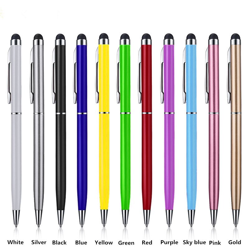 Stylus Pen For iPhone Touch Screens Tablets For Samsung For Huawei and Black Ink Ballpoint Pens 2 in 1 Stylists Pens For IPad