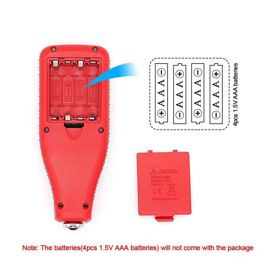 R & D TC200 medidor de espesor de revestimiento 0 1um/0-1500 de pintura del coche del espesor de la película de medición de FE/NFE Manual ruso pintura demasiado rojo