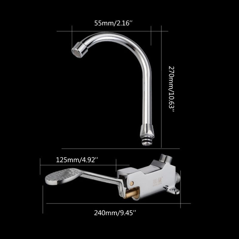 Válvula de Control de Pedal para cocina, grifo de agua del fregadero, interruptor de lavabo Vertical, novedad de