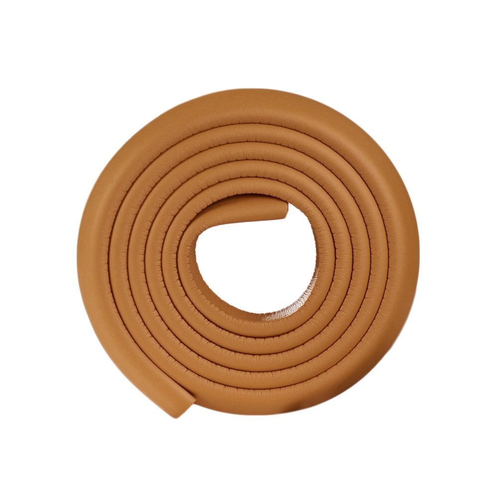 2m babyveiligheidsbureau tafelrand hoekbeschermer schuim voor meubels rubberen babybeschermingskussen beschermstrip verzachter bumper: Houtkleur