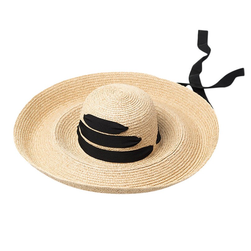 Stor solhatt strand anti-uv solskydd vikbart halmkåpa skydd  #3 u 15: Default Title