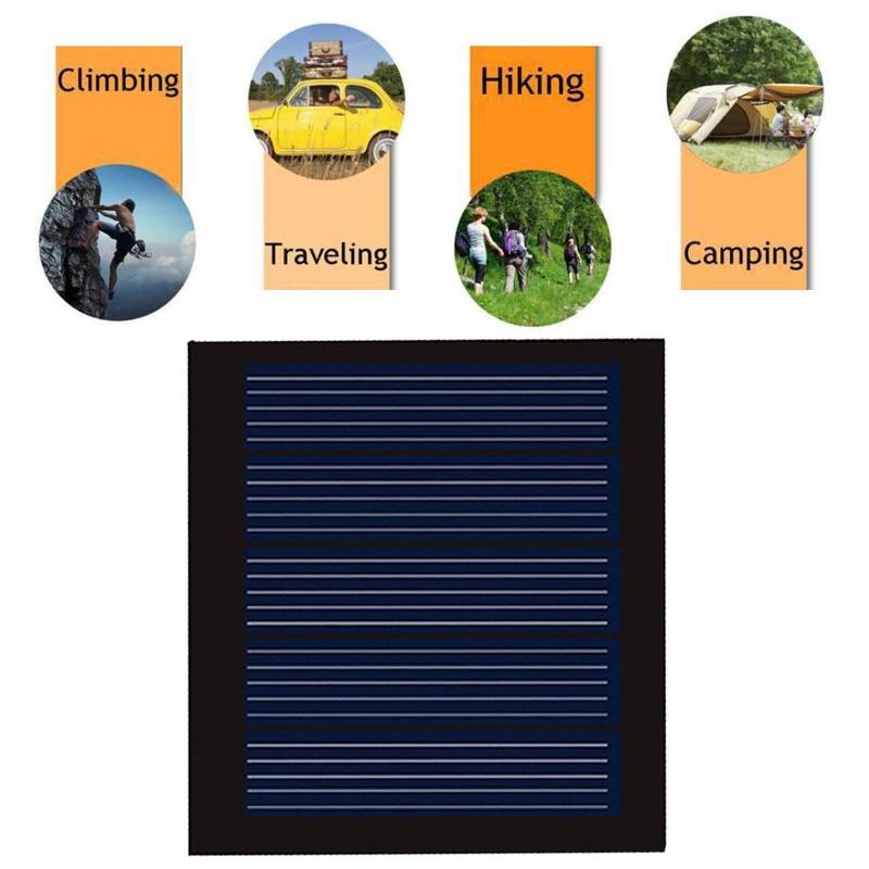 Mini panneau solaire rond noir 2.5v 110ma | Colle polycristalline, outil de Camping, bricolage Portable silicium, charge d'extérieur B K6Z4 51.5*48mm