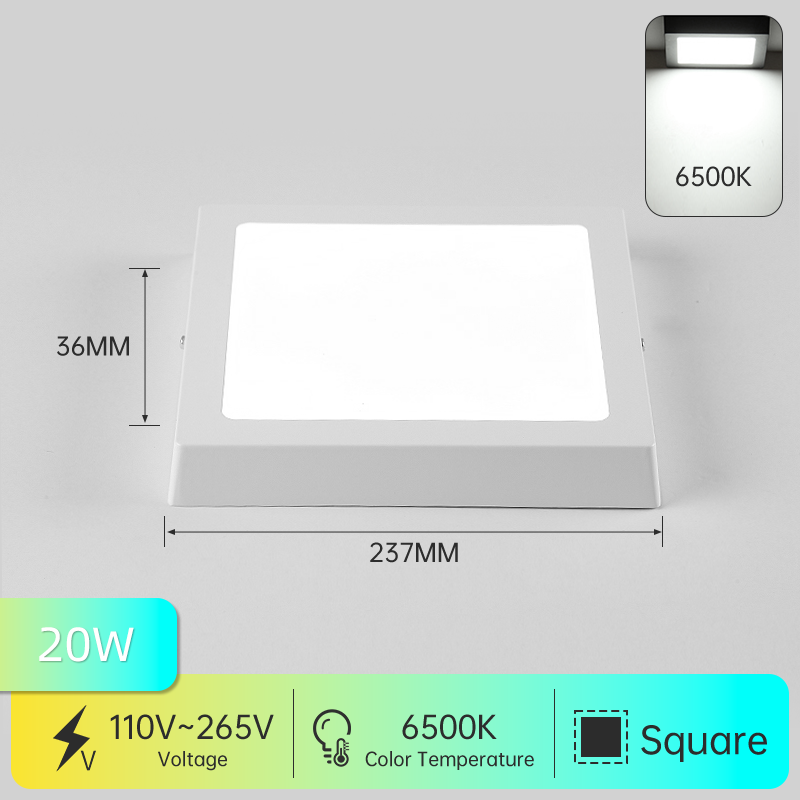 Cy 3.6Cm Ultradunne Led Plafondlamp Pancel Licht 10W 15W 20W 30W Ronde Vierkante Led Plafondlamp Voor Slaapkamergang 110V 220V: Roze