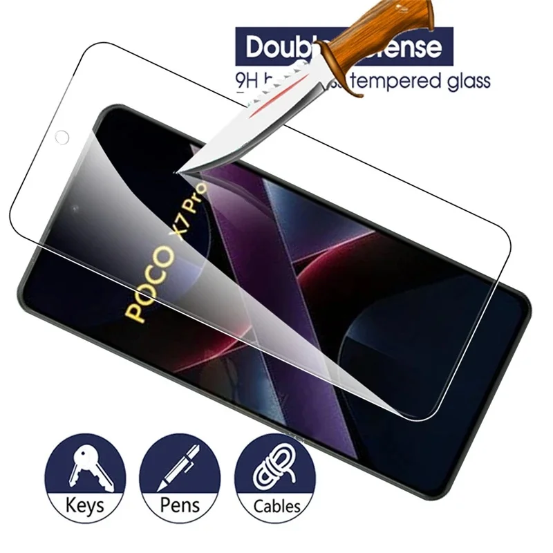 For Xiaomi POCO X7 Pro Premium Tempered Glass Fingerprint Unlock Glass For Xiaomi POCO X7Pro X6Pro Dust Free Screen Protector
