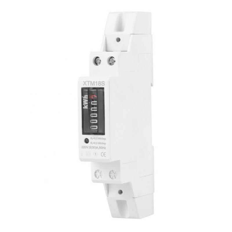 220V 5(30)A Digital 1-phase 2 Wire 1P DIN-Rail Electric Meter Electronic KWh Meter Tool Simplex Tool Discount