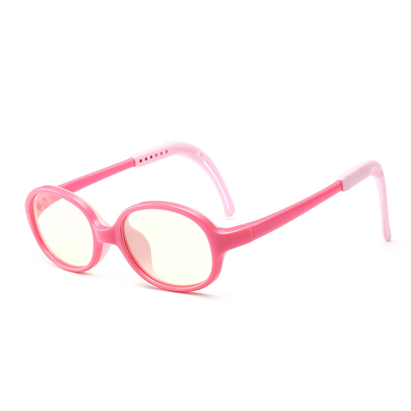 Iboode, nuevas gafas de protección contra luz azul para niños, espejo de cristal redondo de rayos lisos para niño y niña, armazón de gafas para ordenador, gafas ópticas claras, bonitas para niños: T6