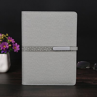 A5 Business Notebook School Office Planner Stationery Agenda Diary Organizer Portable Loose-leaf Detachable Buckle: Gray