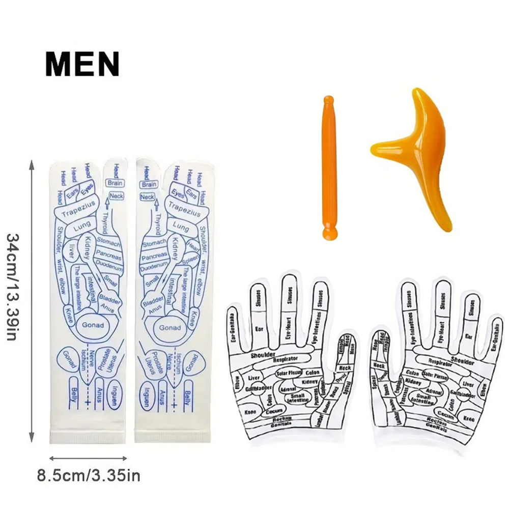 6 pièces gant d'acupoint pied acupression chaussette massage chaussette Massage soulager fatigué masseur réflexologie chaussettes pied physiothérapie: Gris clair