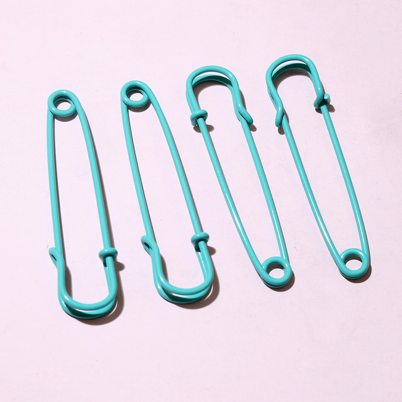 10 pzas, alfileres de seguridad de 50x13mm, broche de Metal, alfileres de costura para ropa, pines de costura para etiquetas, manualidades, accesorios para hacer joyas: Rojo