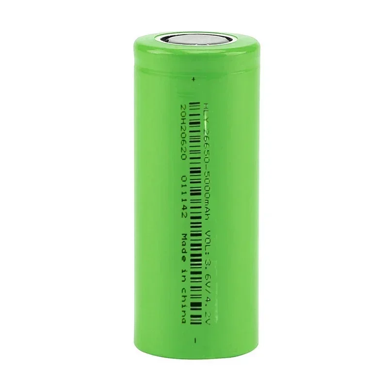 26650battery High Capacity 26650 5000mah 3.7V Li-ion for Flashlight Power batteries 26650 lithium rechargeable battery: Gold
