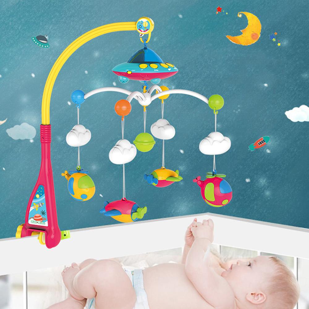 Baby bed bell 0-1 year old newborn 0-12months toy rotating music hanging baby rattle bracket set baby crib mobile holder