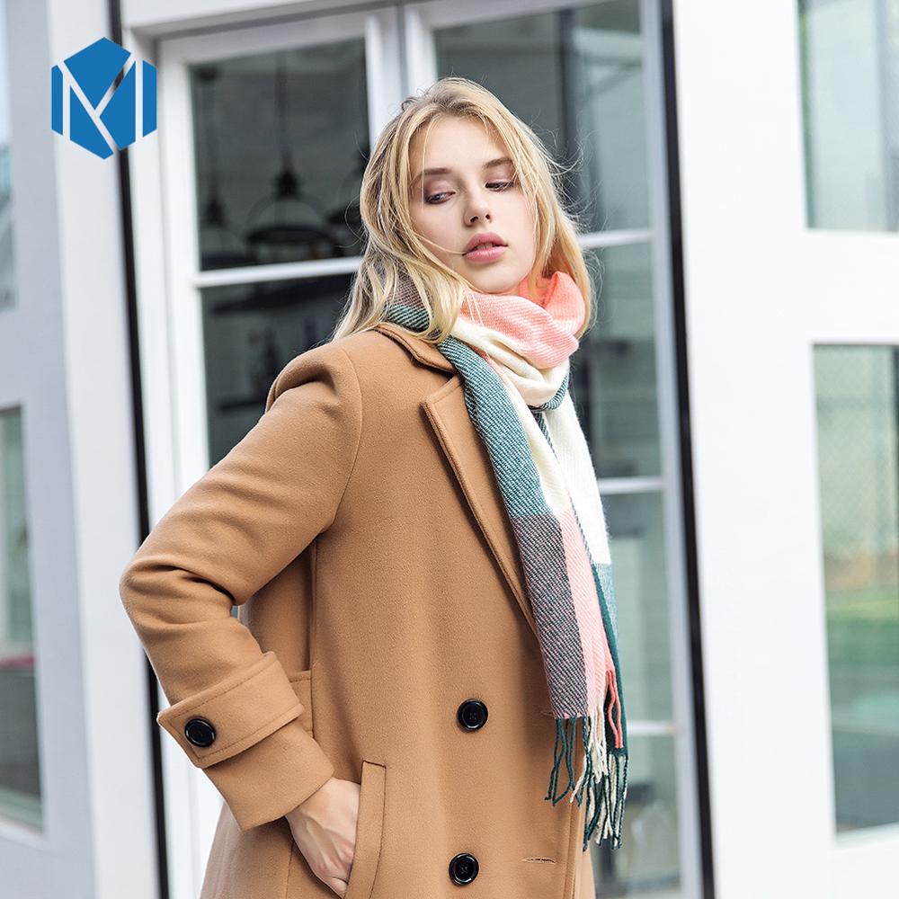 Bandana vinter kashmir tørklæde til kvinder tyk pashmina kvinde stjal plaid kvaster sjal tørklæder sjaal foulard femme