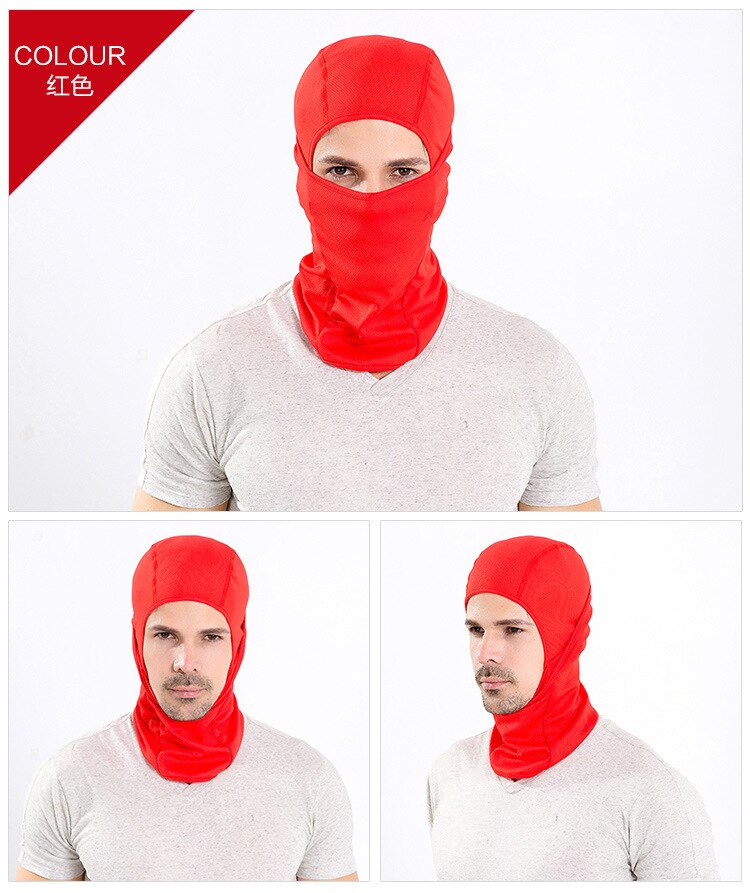 windstopper Winddicht Laufen Fahrrad Fahrrad Hals Hütte Maske Kopf Schal motorrad Sport Männer Winter Sommer Radfahren Kappen Hütte: rot