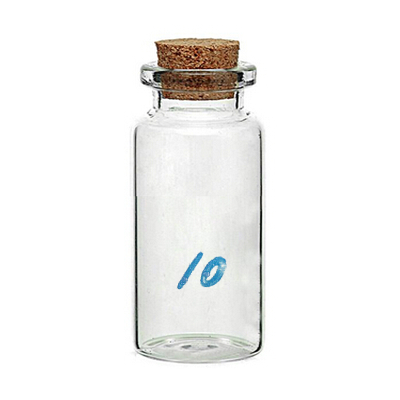 8 Pcs 10 ml/22*50mm Small Glass Jars Mason Jar Message Vials Cheap Cork Stopper Bottle DIY Small Glass Bottle Mini Containers JY