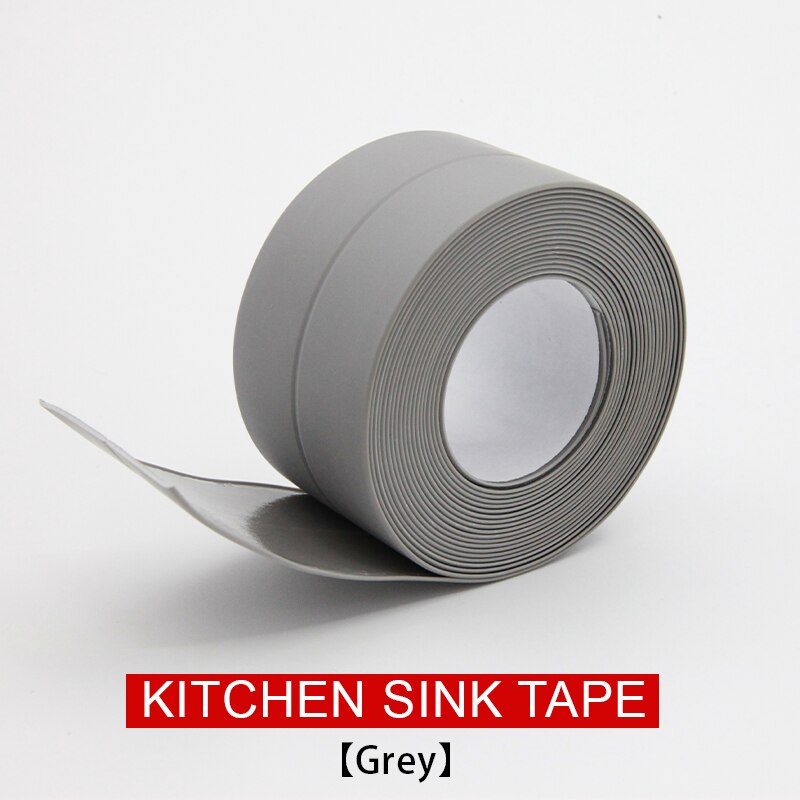 Piękne szwy naklejki zlewozmywak wodoodporny i olejoodporny naklejki toaleta wc umywalka nablatowa taśma ustalająca wodę Mil: 3.8 szary