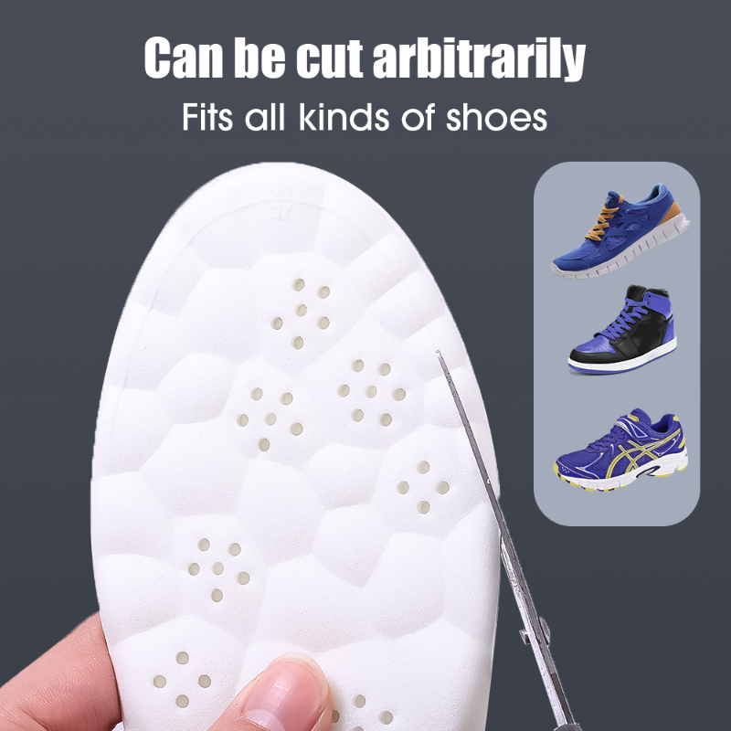 Solette sportive in lattice 4D Cuscinetti per scarpe super morbidi ad alta elasticità Cuscino deodorante antidolore Supporto per arco plantare Solette da corsa Soletta per piedi