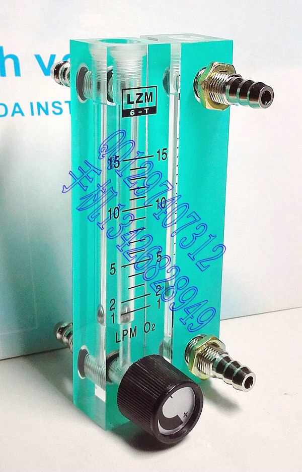LZM-6T O2 adjustable oxygen flowmeter 2~10L/min oxygen flow meter panel