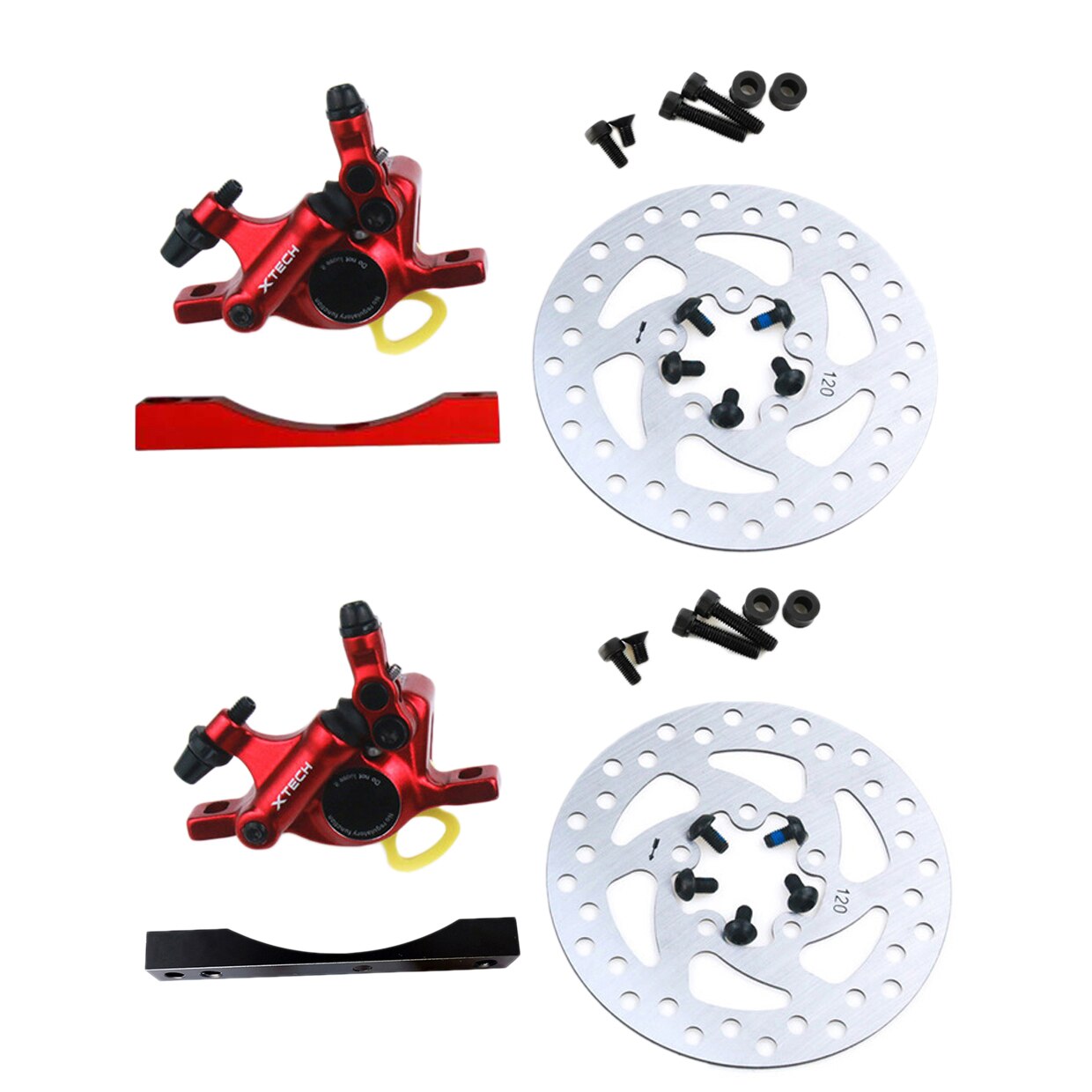 Electric Scooter Hydraulic Brake Adapter Kit Aluminum Disk Brakes Disc Piston Parts for Xiaomi M365 Pro Black&Red