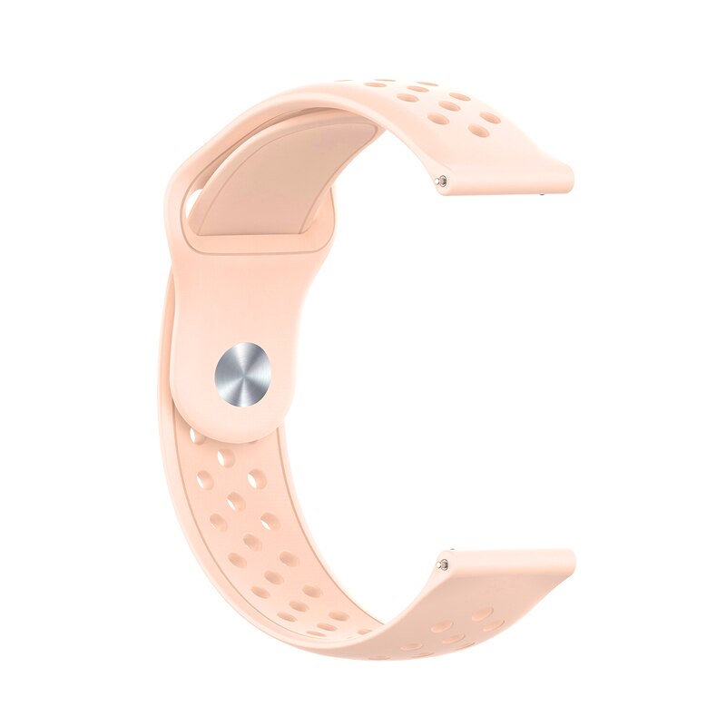 Correa de reloj transpirable para Huawei Honor ES correa de muñeca de silicona suave correa de repuesto accesorios de reloj correa de 20MM: Pink