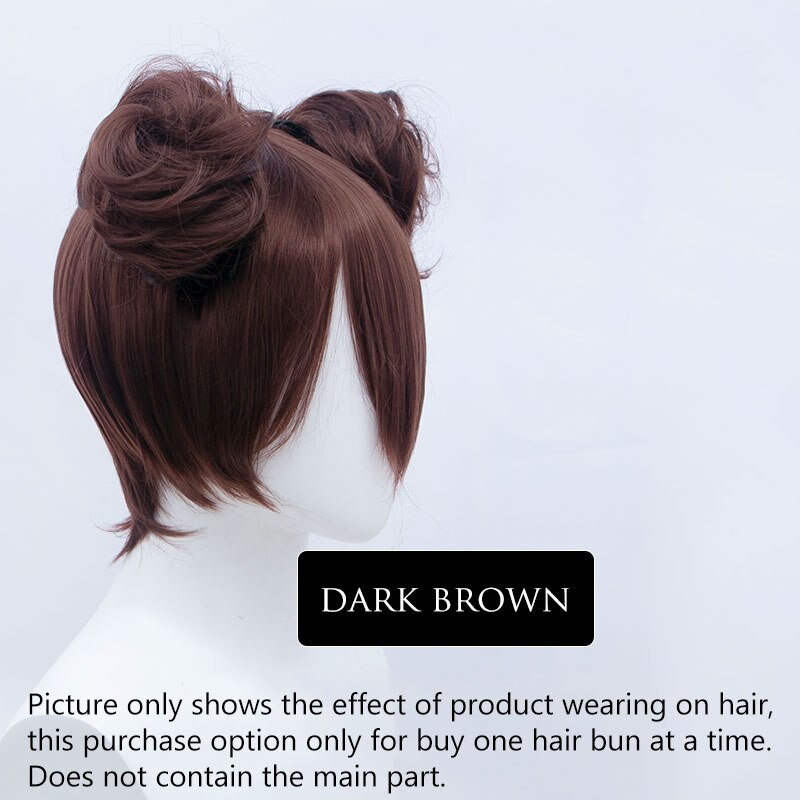 Postiche Synthétique à réinitialisation pour Femme, Chignon, Rose, Rouge, Blonde, Bleu, Extension de Cheveux, Accessoires de Cosplay: P4 / 30 / 2 pièces