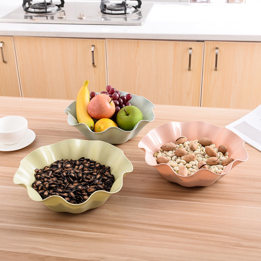 Storage Trays Snacks Nuts Seeds Dry Fruits Dessert Tray Plastic Plates Dishes Bowl Breakfast Tray Home Kitchen Supplies