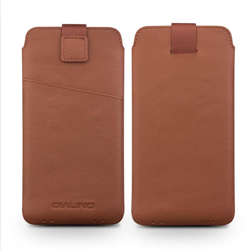 Qialino Lederen Portemonnee Case Voor Iphone 11 Pro Max Pouch Voor Iphone 6 Plus 7/8 Plus 5.5 "Leer Met Card Slot luxe Case: for 4.7 inch / brown