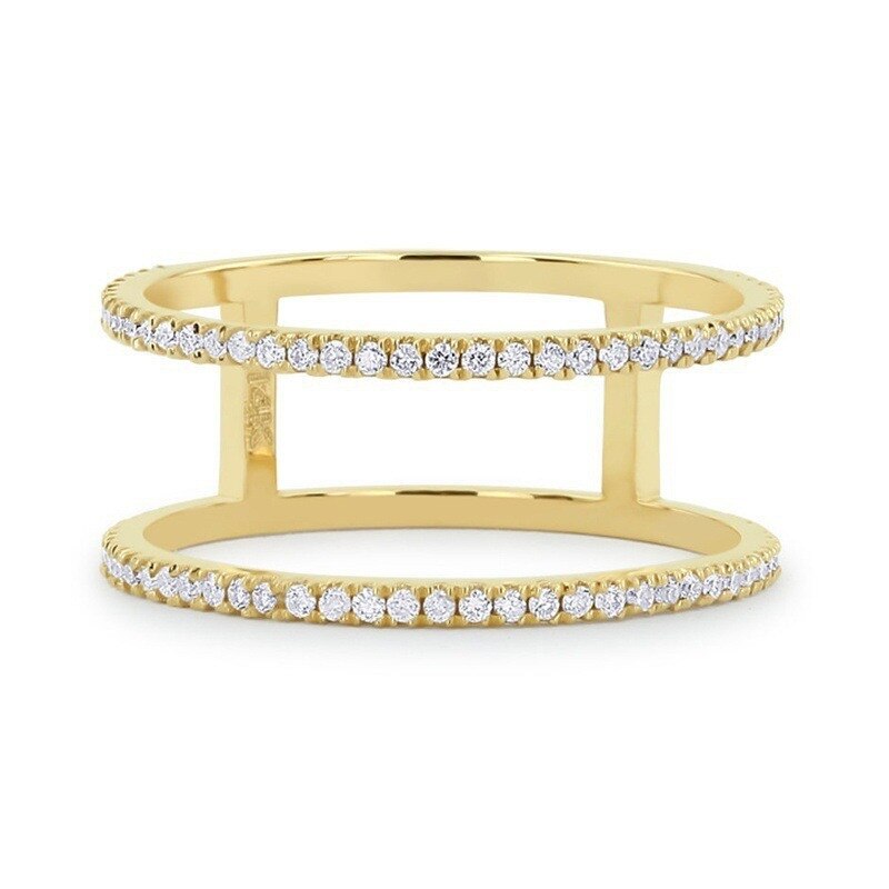 Modyle nouvelle femmes anneau doigt bijoux couleur or AAA cubique zircone strass cristal anneaux de mariage pour femme