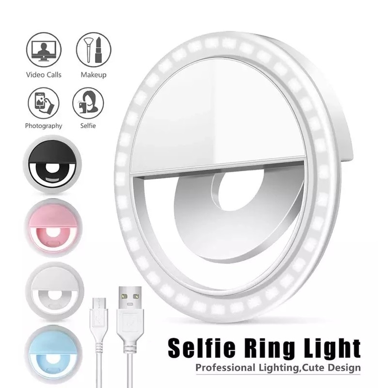 LED Ring Flash Universal Selfie Light LED portatili per telefoni cellulari lampada per Selfie anello luminoso Clip per iPhone 13 X XR Samsung
