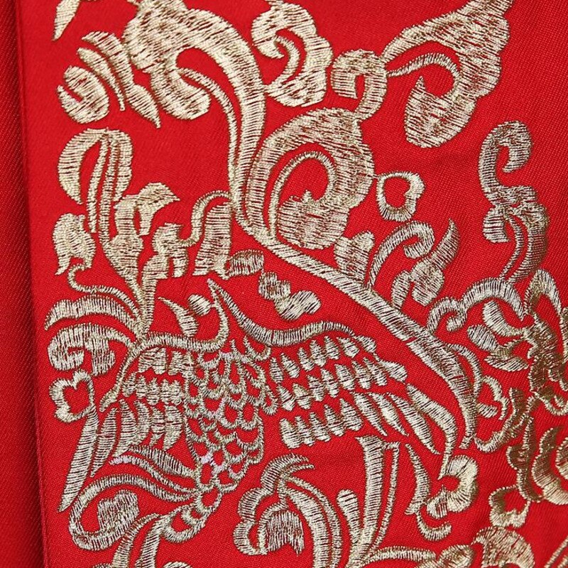 Czerwona tunika mężczyźni tradycyjny chiński mężczyzna orientalne męskie ubrania shanghai tang top cheongsam ślub chiński garnitur tang dla mężczyzn