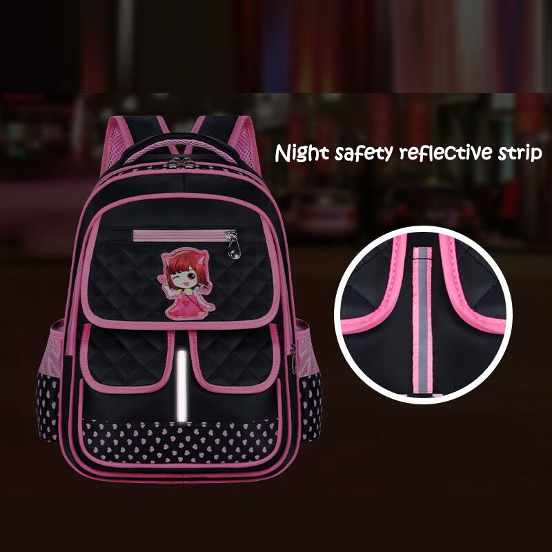 Kinder Schule Taschen für Mädchen Grundschule Rucksäcke Kind Prinzessin Orthopädische Schul Wasserdichte Große Kapazität Bookbag Mädchen