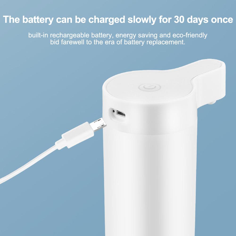 Automatic Soap Dispenser Touchless Refillable Electric Rechargeable Hand Sanitizer Dispensing Device with Built-in Battery