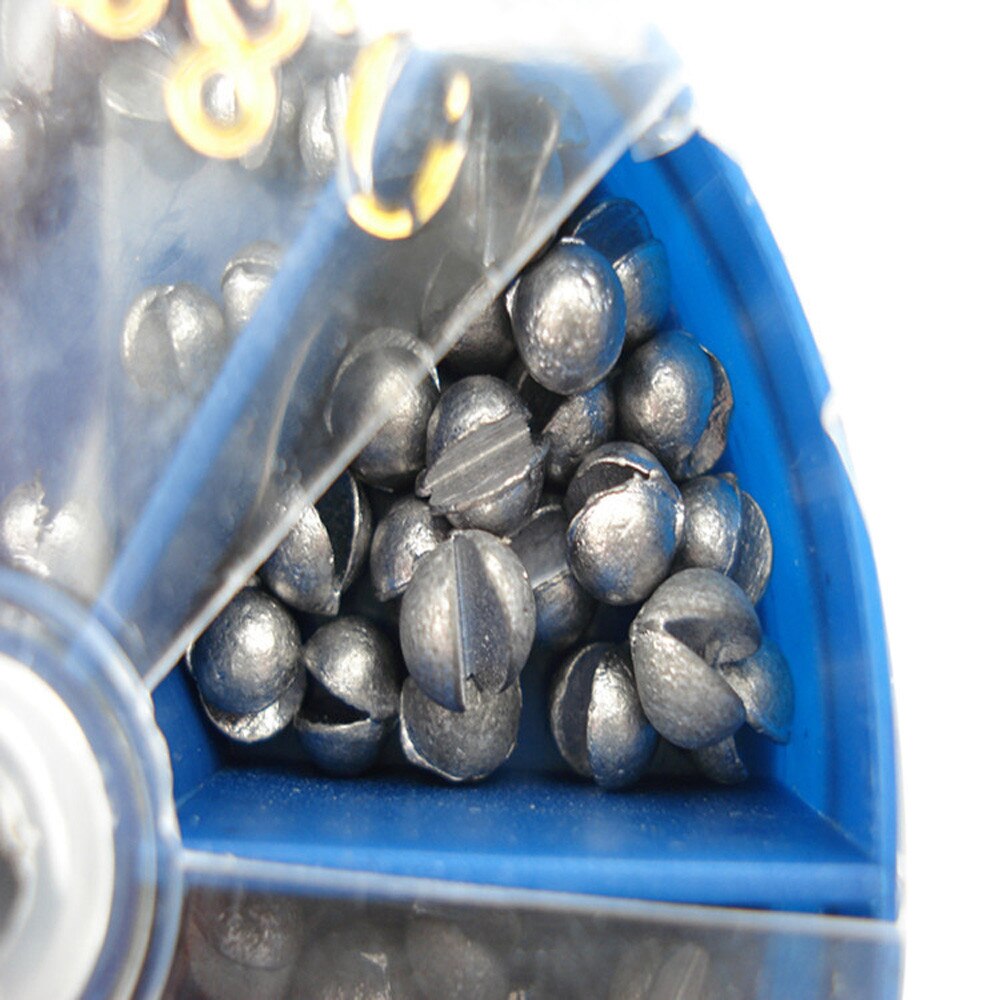 Fishing Egg Bullet Rig Sinkers Angling Lead Weight Split Shot Box Fishing Accessories