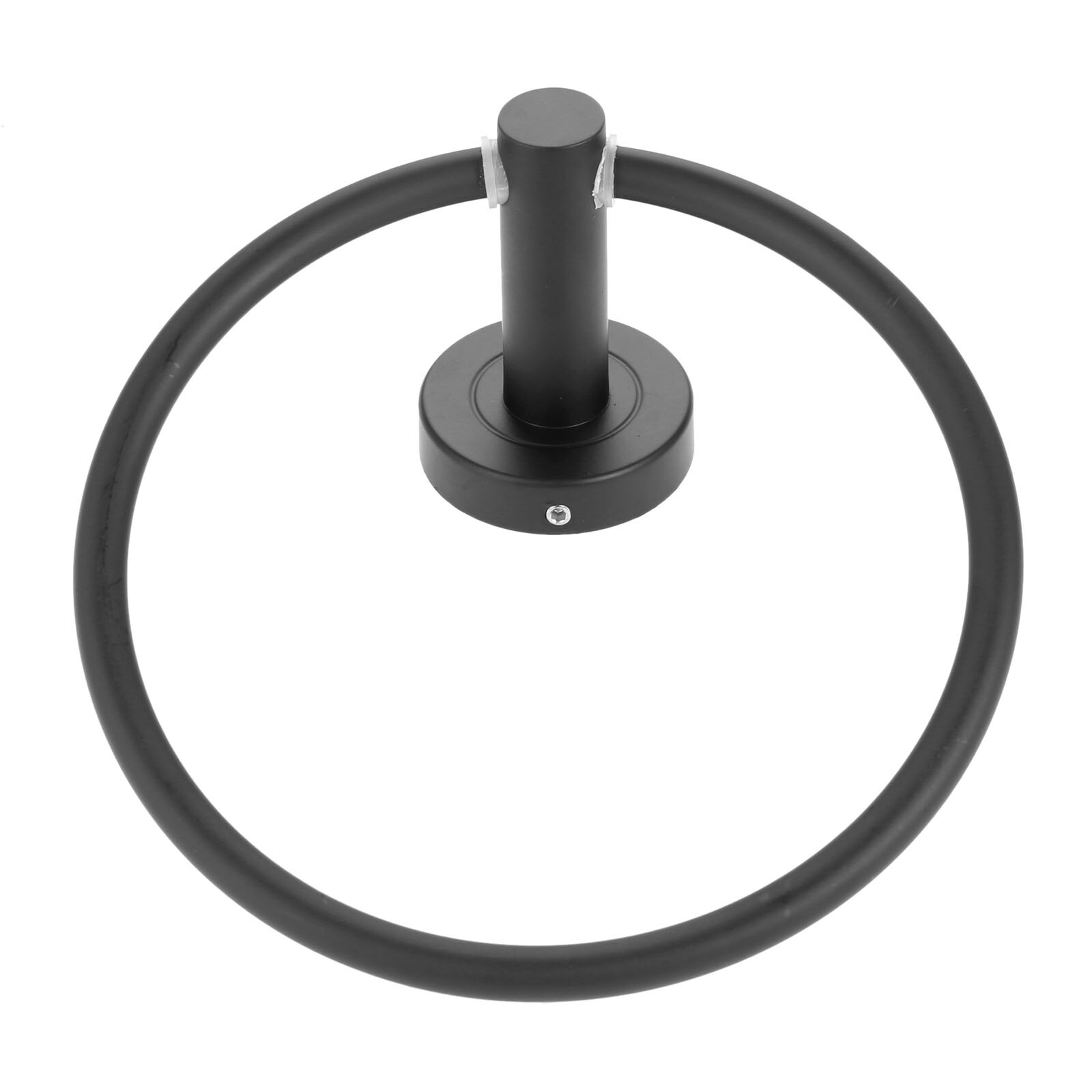 Porte-serviettes mural noir en acier inoxydable, anneau de serviette pour salle de bains, porte-serviettes à main, matériel de salle de bains