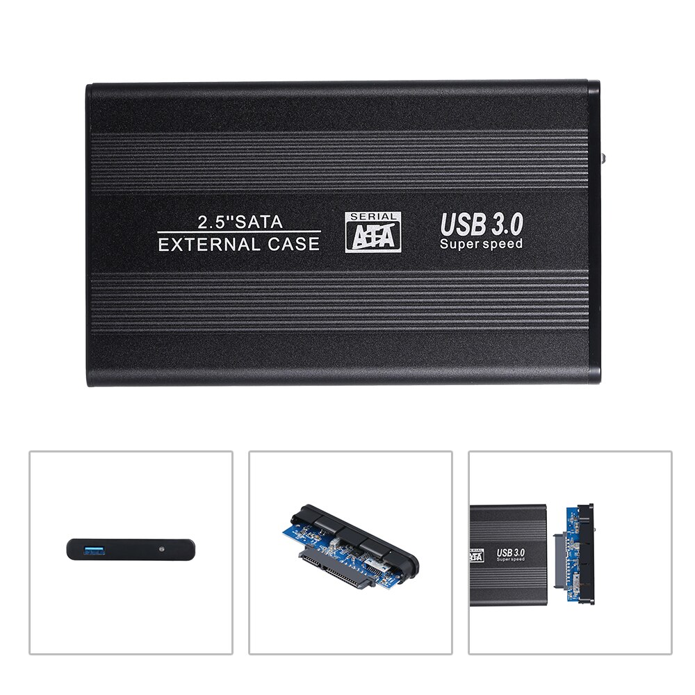 2.5 Inch Harde Schijf Doos SATA Harde schijf Te USB3.0 Converter Adapter Externe Case Duurzaam Met Roestvrij Staal En aluminium Deksels
