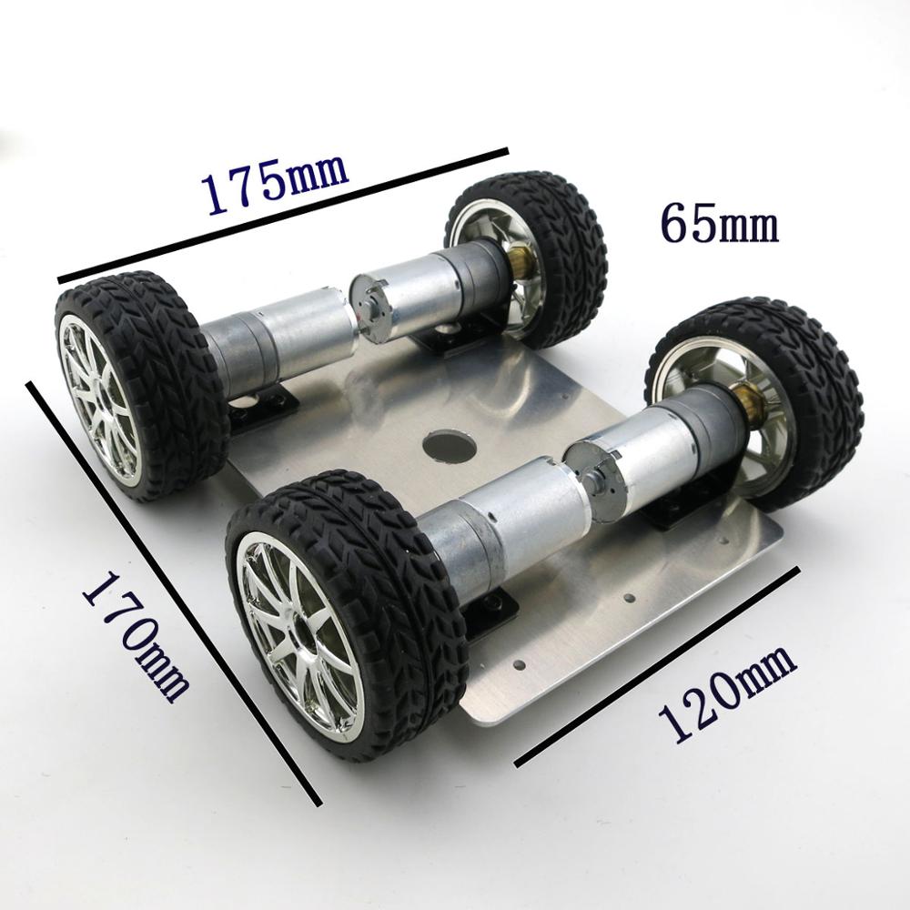 25 type aluminum alloy four-wheel drive car tracking car robot 4 drive 4WD smart car chassis